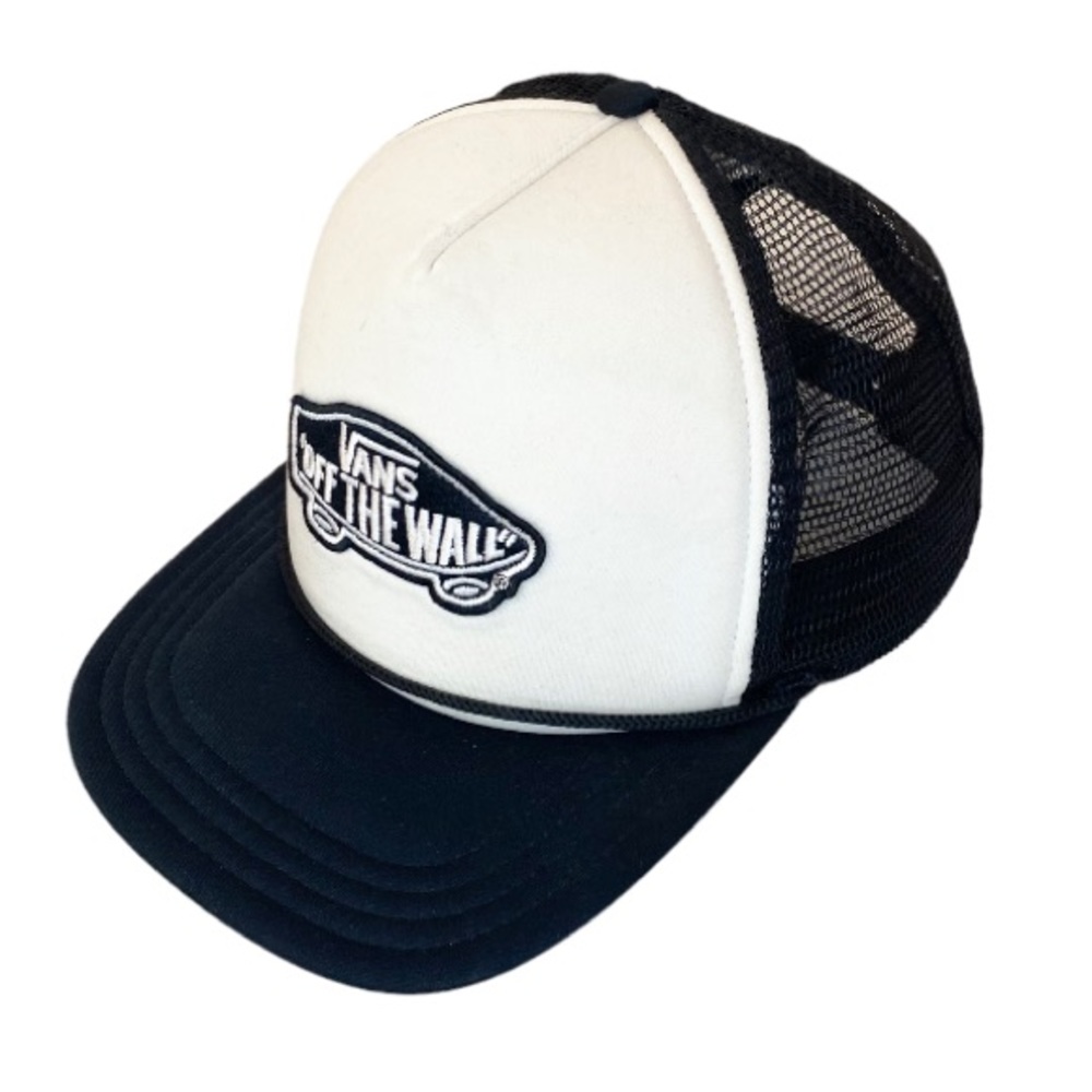 Vans Classic Patch Black And White Trucker Snapback Hat